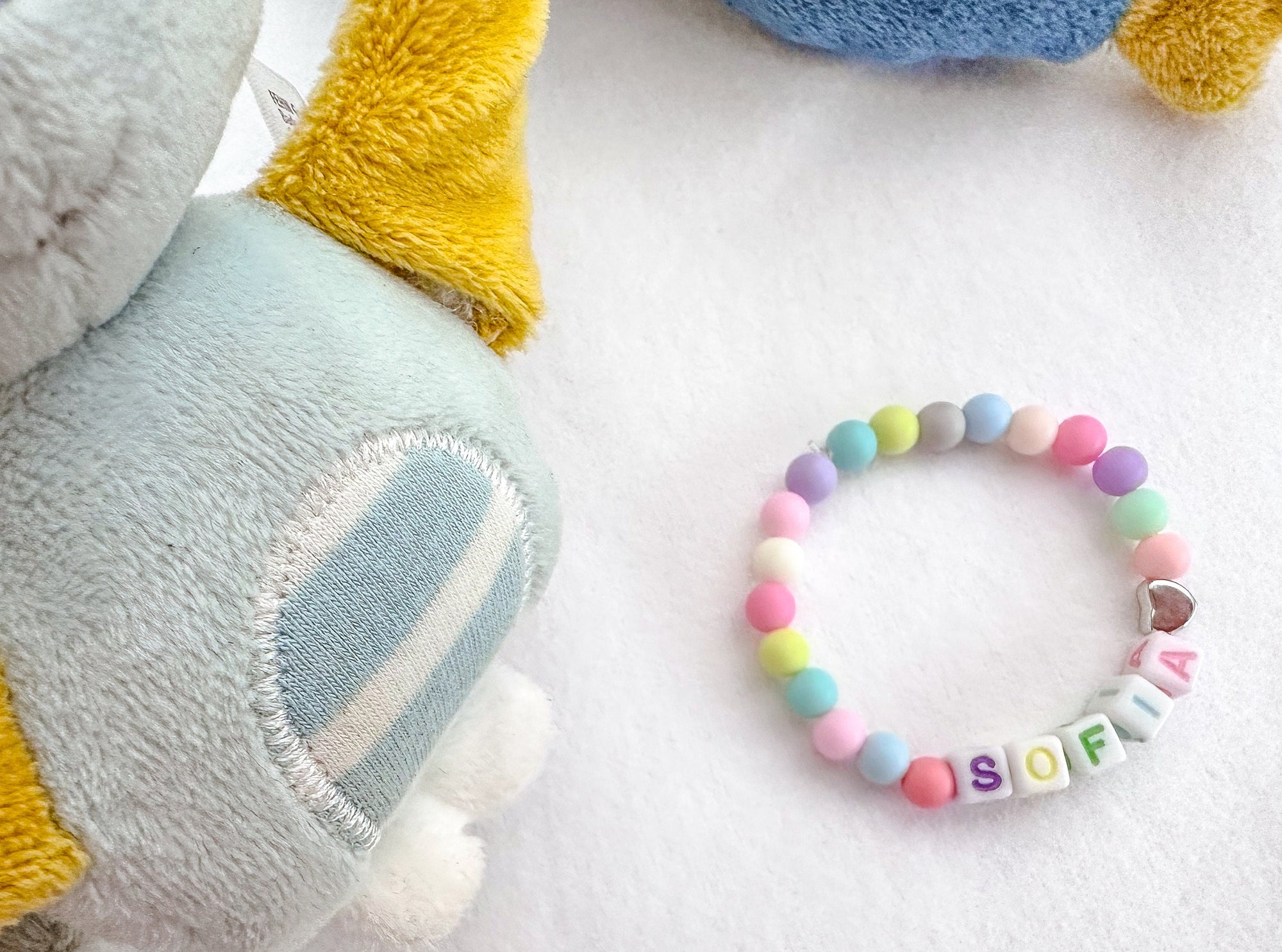 Armband personalisiert für Baby Kind mit Name Initialen Buchstaben