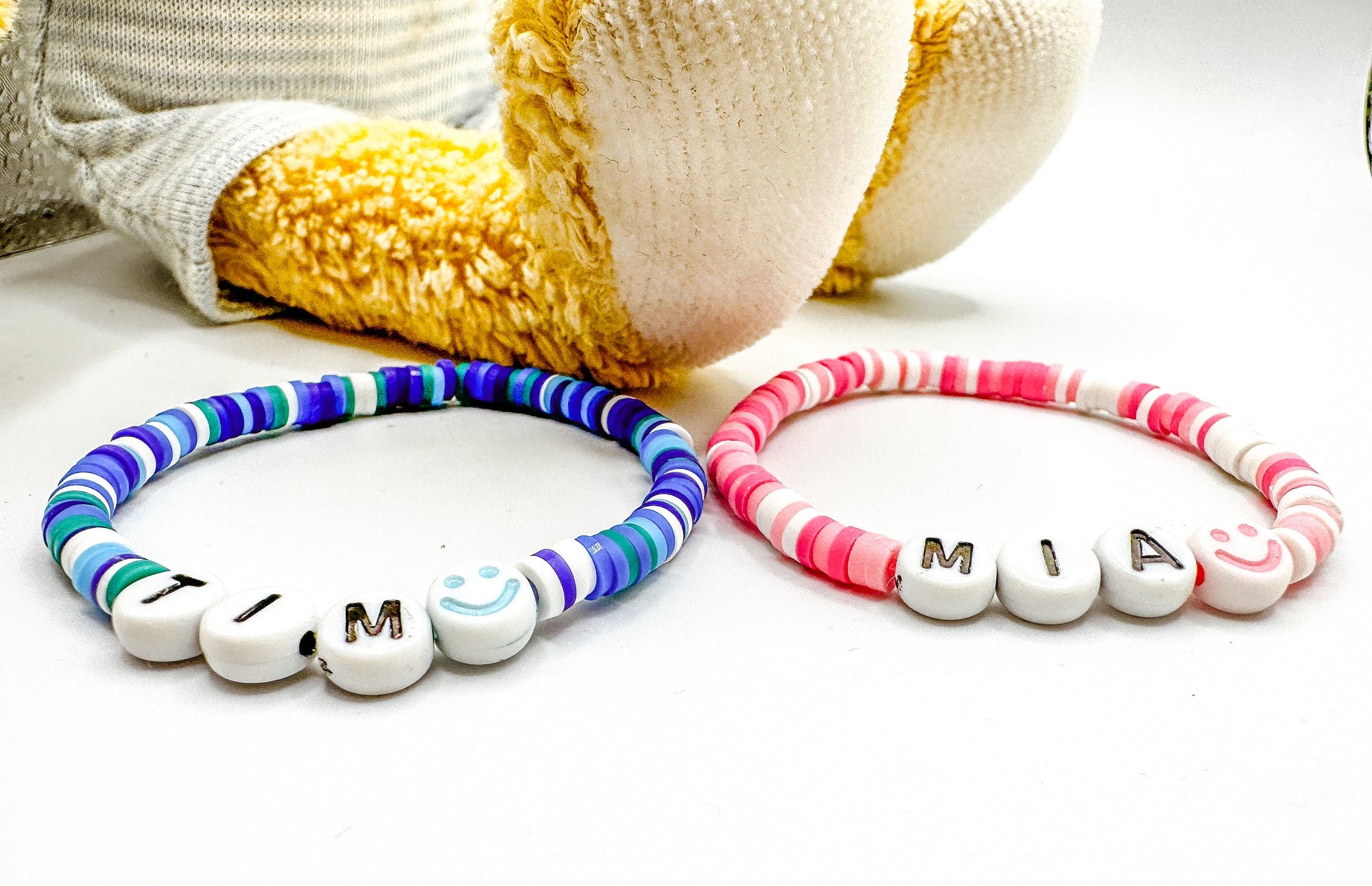 Armband personalisiert für Baby Kind mit Name Initialen Buchstaben