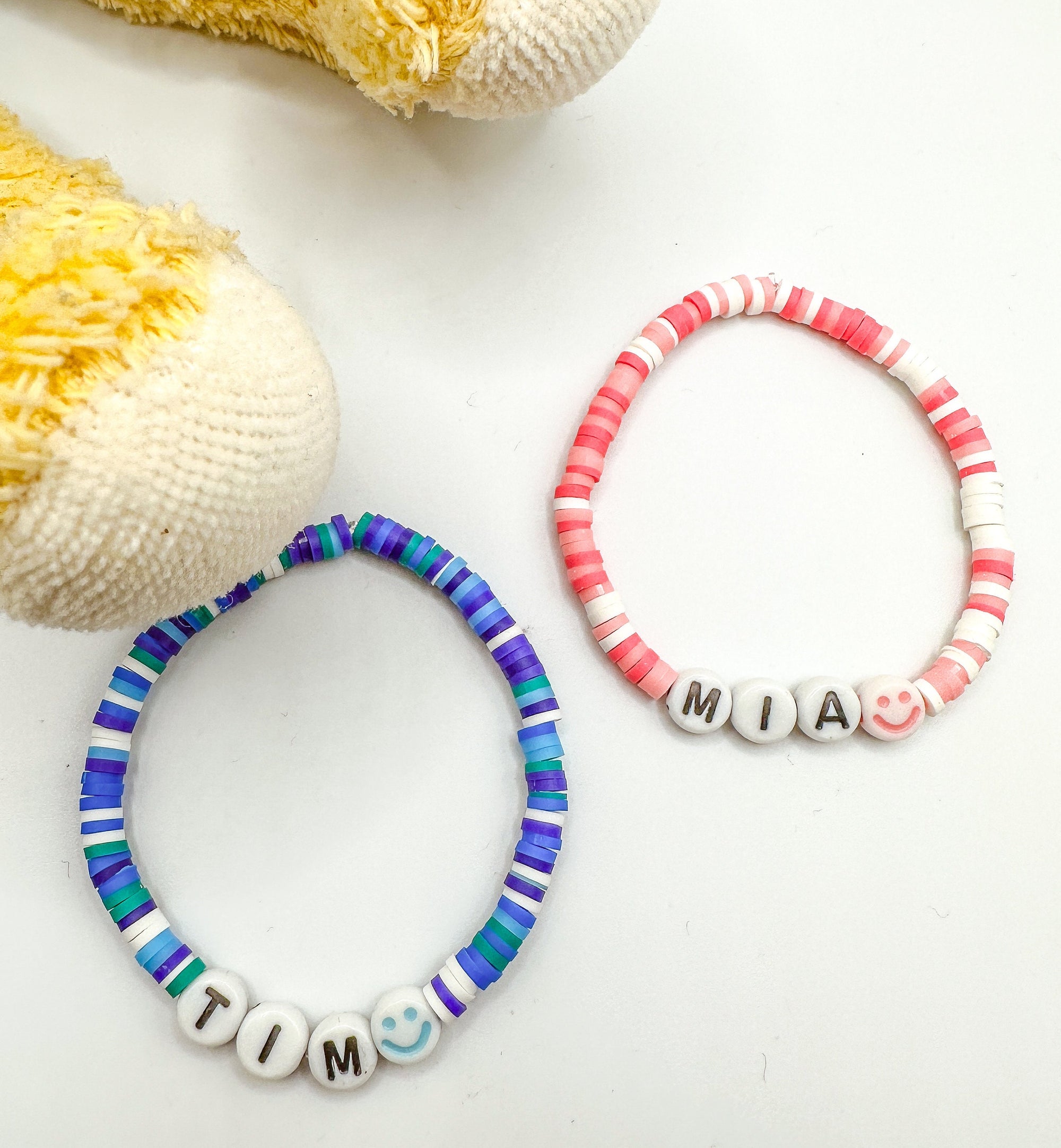 Armband personalisiert für Baby Kind mit Name Initialen Buchstaben