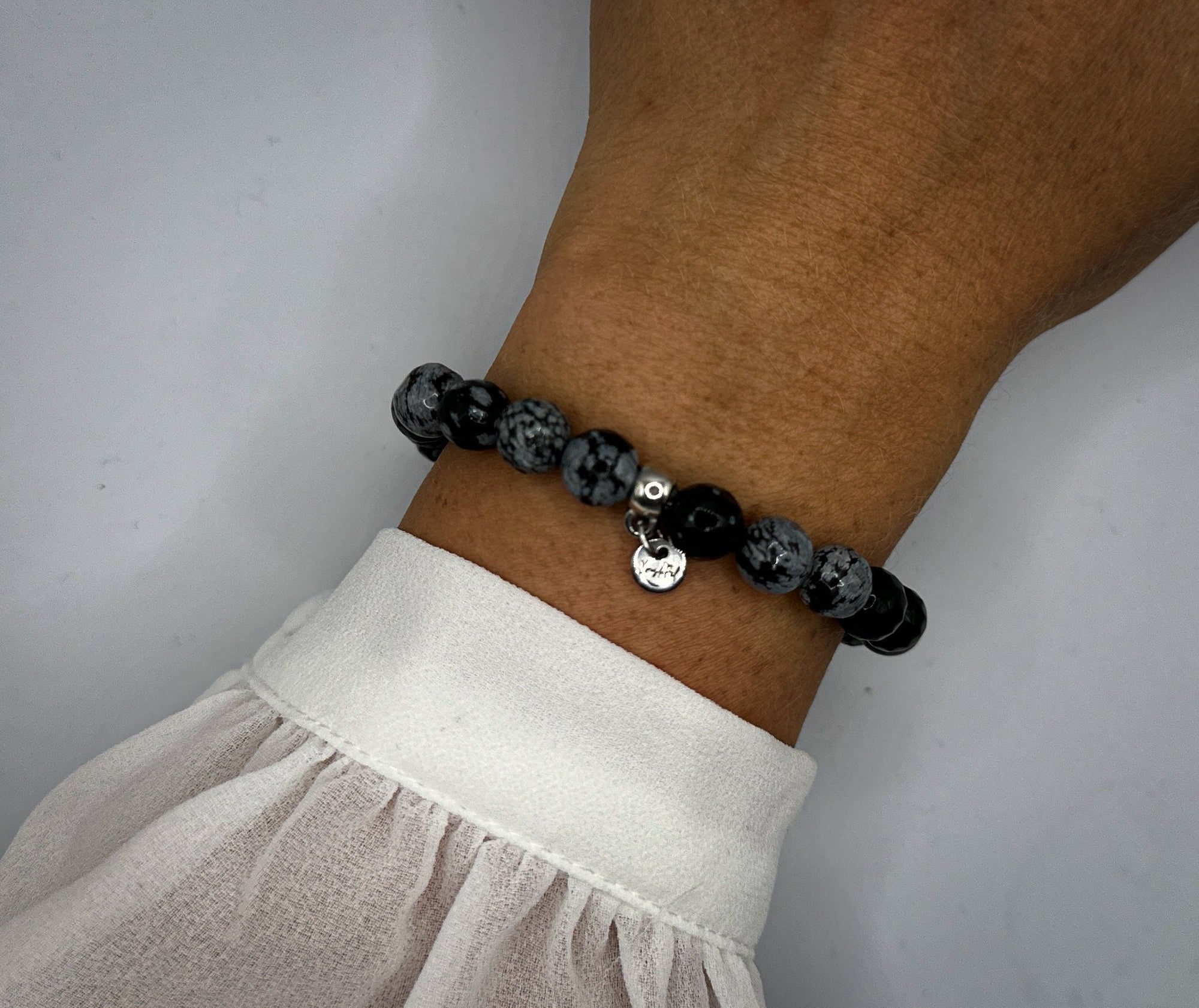 Armband aus Obsidianperlen | Armband als Geschenk für Frau oder Freundin